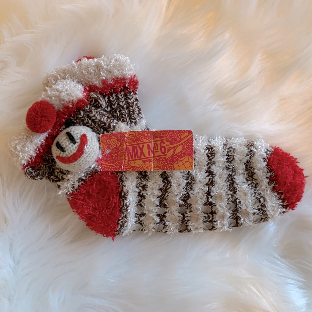 Sock Monkey Slipper Socks